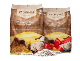 PATANJALI - WHOLE WHEAT FLOUR 5KG (Pack of 2)